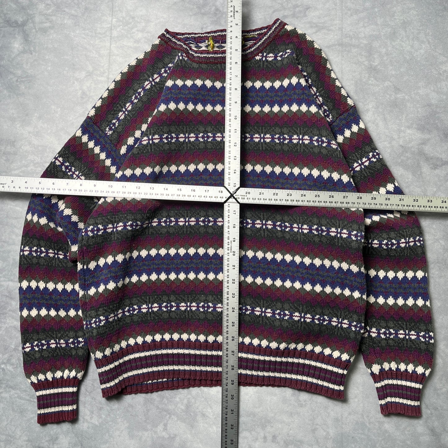 Multicolour Diamond Pattern Knit - L